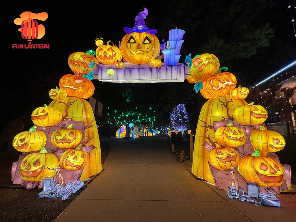 Pumpkin Lantern Arch Halloween Props for Sale 