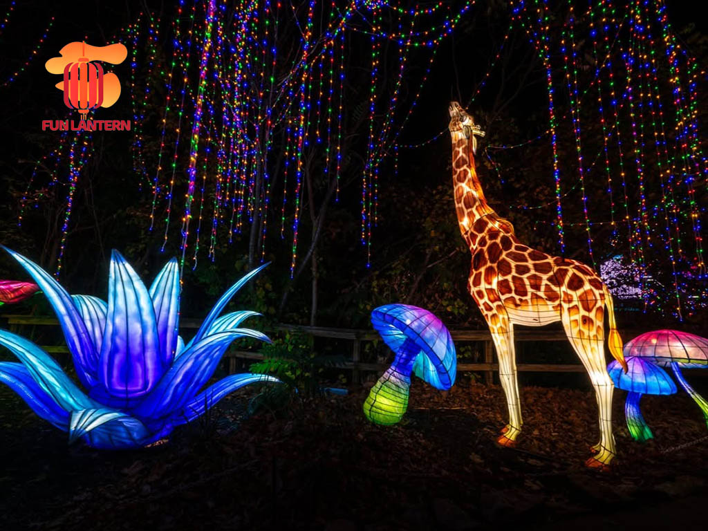 Majestic Giraffe Zoo Light Festival 