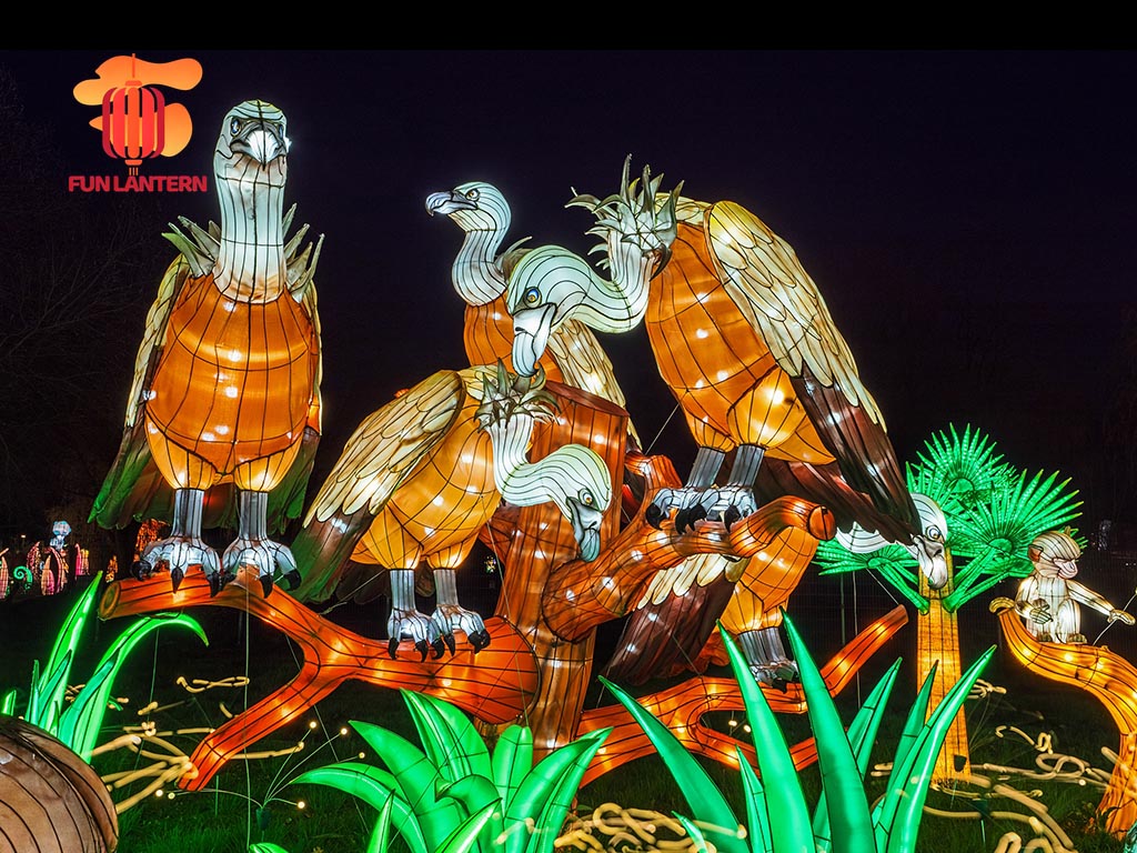 Zigong Lantern Company Produced Vulture Lantern Display